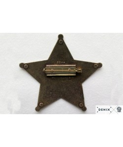 Значок звезда Шерифа пятиконечная, латунь (DE-104)