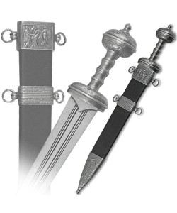 Кинжал Юлия Цезаря, в черных ножнах, никель (I век до н.э.) DE-4116-NQ