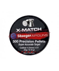 Пули Stoeger X-Match Flat 4,5 мм, 0,53 г (500 штук)