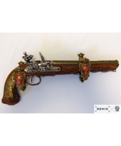 Макет пистолет дуэльный мастера Буте, латунь (Франция, 1810 г.) DE-1084-L