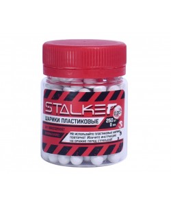 Шарики пластиковые Stalker 6 мм, 0,20 г, 250 штук, белые