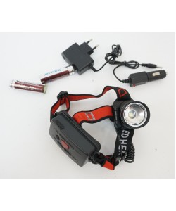 Аккумуляторный налобный фонарь FL070, 3 режима, зум