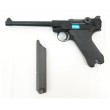 Страйкбольный пистолет WE Luger P08 6” Black (WE-P002) - фото № 4
