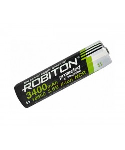 Аккумулятор Robiton 18650 3400 mAh, с защитой (NCR18650B) PK1