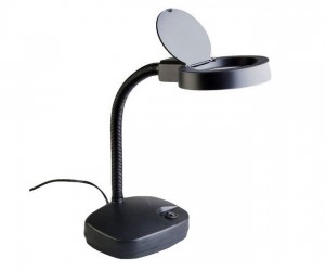 Лупа - лампа с подсветкой Veber 8611 3D, 3дптр, 86 мм, черная