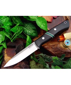 Нож Bark River Aurora Black Canvas Micarta Jade Malachite