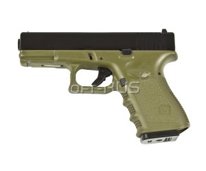 Страйкбольный пистолет KJW Glock G32C Gas, металл. затвор, олива (KP-03-MS-OD)