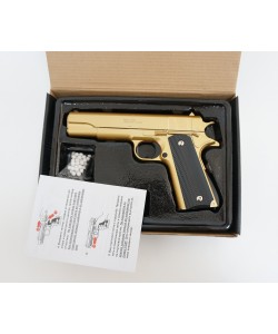 Страйкбольный пистолет Galaxy G.13GD (Colt 1911) золотистый