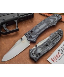 Нож складной Benchmade 950 Rift (G-10 серая рукоять, узор)