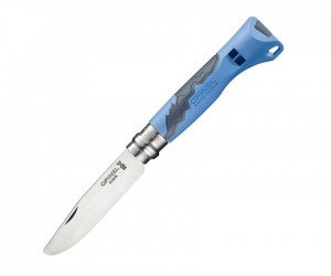 Нож складной Opinel Specialists Outdoor Junior №07, 7 см, нерж. сталь, свисток, синий
