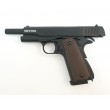 Страйкбольный пистолет KJW Colt M1911A1 CO₂ GBB Black - фото № 5