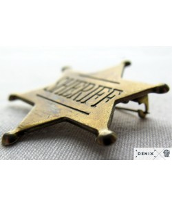 Значок звезда Шерифа шестиконечная, 4,5 см (DE-106)