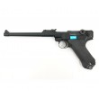 Страйкбольный пистолет WE Luger P08 8” Black (WE-P003) - фото № 1