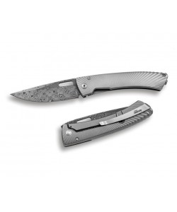 Нож складной LionSteel TiSpine Damascus TS1DR GM