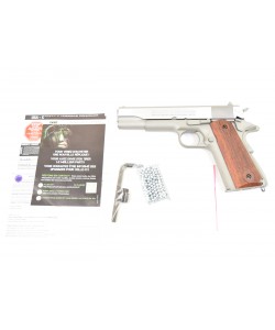 Пневматический пистолет Swiss Arms SA1911 SSP Seventies Stainless Pistol (Colt)