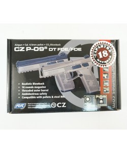 Пневматический пистолет ASG CZ P-09 FDE blowback (пулевой)