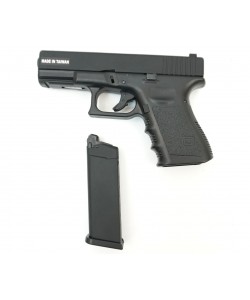 Страйкбольный пистолет KJW KP-23 Glock G23 Gas Black, металл. затвор