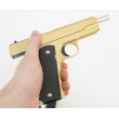Страйкбольный пистолет Galaxy G.13GD (Colt 1911) золотистый - фото № 6