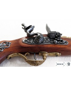 Макет пистолет кремневый «Мушкетон», латунь (Австрия, XVIII век) DE-1231-L