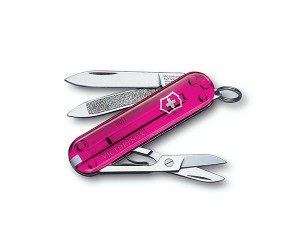 Нож-брелок Victorinox Classic 0.6203.T5 (58 мм, полупрозрачный розовый)