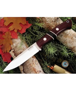 Нож Bark River Aurora Maroon Linen Micarta Black