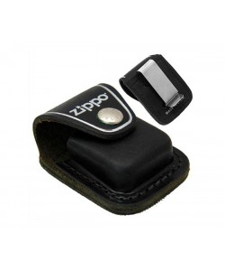 Чехол для зажигалки Zippo LPCBK из кожи, с клипом, черный