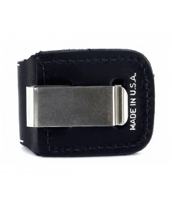 Чехол для зажигалки Zippo LPCBK из кожи, с клипом, черный