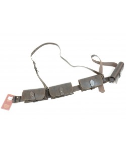 Патронташ Vektor из нат. кожи со съемными подсумками и доп. поддерживающим ремнем (П-40)