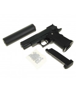 Страйкбольный пистолет Galaxy G.10A (Colt 1911 mini) с глушителем