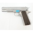 Страйкбольный пистолет WE Colt M1911A1 Silver, коричневые накладки (WE-E006A) - фото № 7