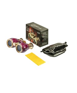 Бинокль театральный Veber Opera БГЦ 4x30 вишня/золотой 