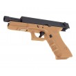 Страйкбольный пистолет KJW KP-18 Glock G18 TBC CO₂ Tan, удлин. ствол - фото № 10