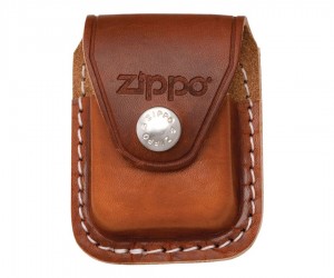 Чехол для зажигалки Zippo LPCB из кожи, с клипом, коричневый