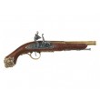 Макет пистолет кремневый, латунь (XVIII век) DE-1077-L - фото № 1