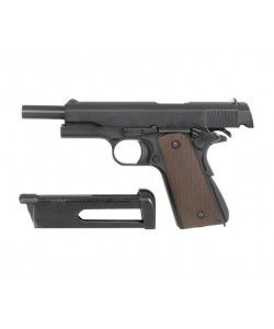 Страйкбольный пистолет KJW Colt M1911A1 CO₂ GBB Black