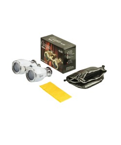 Бинокль театральный Veber Opera БГЦ 4x30 белый/серебро