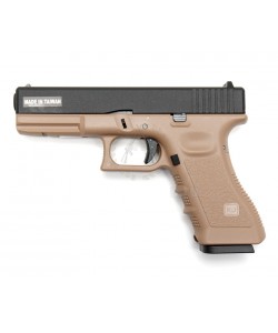 Страйкбольный пистолет KJW KP-17 Glock G17 CO₂ Tan, металл. затвор
