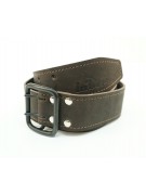 Кожаный ремень Hiter 45 мм, коричневый, хром матированный