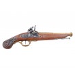 Макет пистолет кремневый, латунь (Англия, XVIII век) DE-1196-L - фото № 1