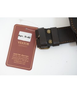 Патронташ Vektor из нат. кожи со съемными подсумками и доп. поддерживающим ремнем (П-40)