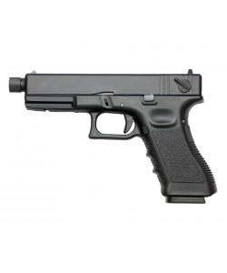 Страйкбольный пистолет KJW KP-18 Glock G18 TBC CO₂ Black, удлин. ствол