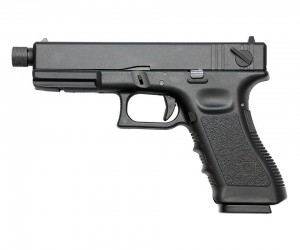 Страйкбольный пистолет KJW Glock G18 TBC CO₂ Black, удлин. ствол