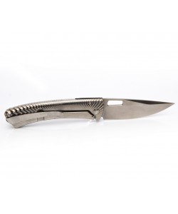 Нож складной LionSteel TiSpine Shine Natural Color of Titanium TS1 GS