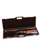 Кейс Negrini для гладкоствольного оружия, 3 секции, кожаная отделка, вельвет, код. замки, 95x22x7 см (темно-серый)