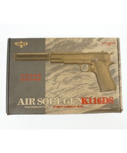 Страйкбольный пистолет Shantou Smart K116DS (Colt 1911, с глушителем) G.17.4