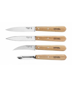 Набор кухонных ножей Opinel Les Essentiels №112/113/114/115 (4 шт.) нерж. сталь, рукоять бук