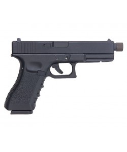 Страйкбольный пистолет KJW KP-18 Glock G18 TBC CO₂ Black, удлин. ствол