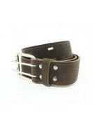 Кожаный ремень Hiter 45 мм, коричневый, со строчкой