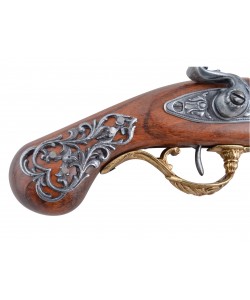 Макет пистолет кремневый, латунь (Англия, XVIII век) DE-1196-L