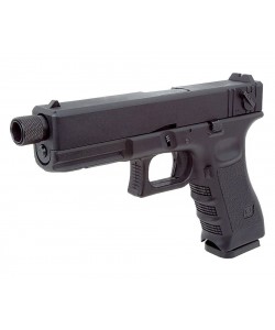Страйкбольный пистолет KJW KP-18 Glock G18 TBC CO₂ Black, удлин. ствол